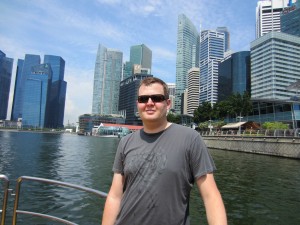 Taking the Singapore River boat tour